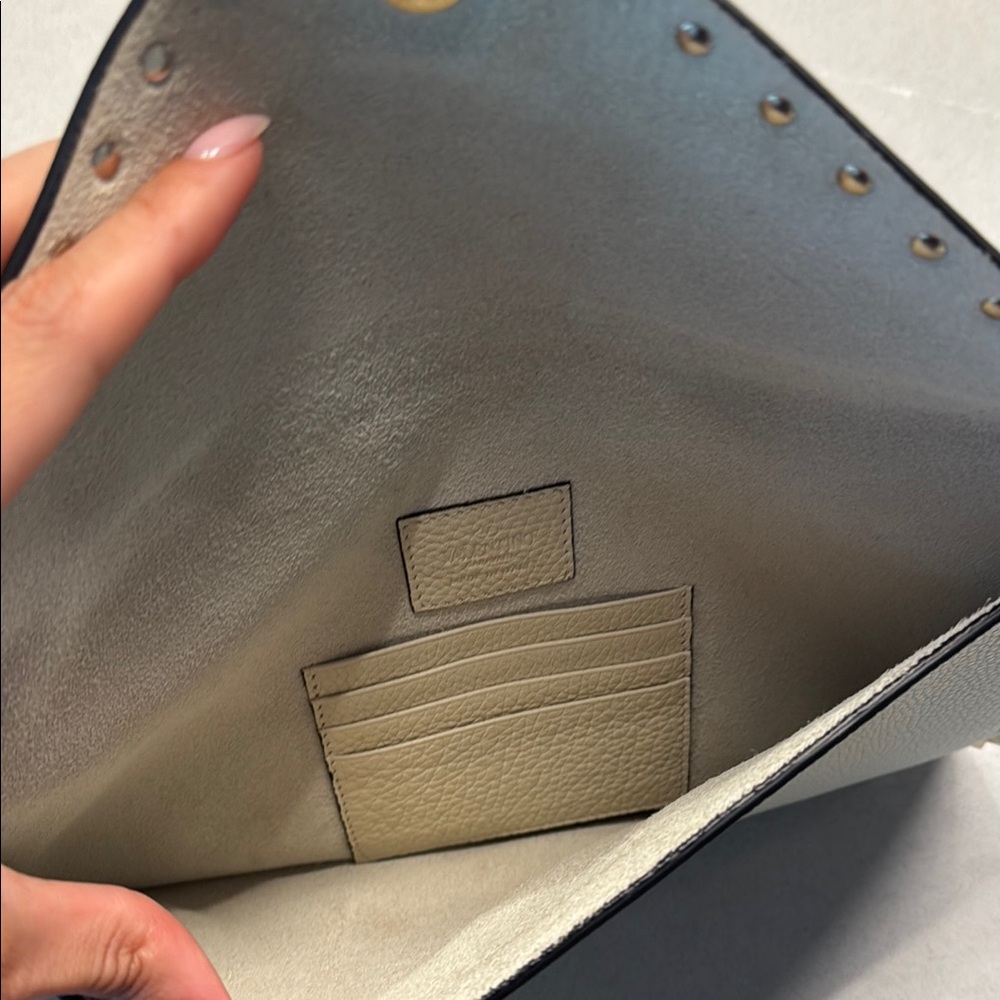 Studded White Envelope Clutch - Picture 3 of 6